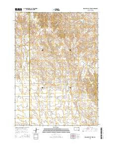 Iron Shell Flat West South Dakota Current topographic map, 1:24000 scale, 7.5 X 7.5 Minute, Year 2015