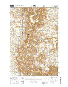 J B Hill South Dakota Current topographic map, 1:24000 scale, 7.5 X 7.5 Minute, Year 2015