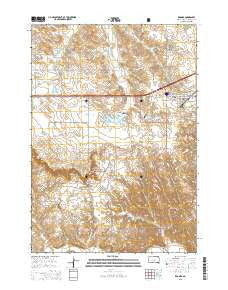 Kadoka South Dakota Current topographic map, 1:24000 scale, 7.5 X 7.5 Minute, Year 2015