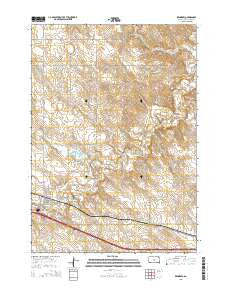 Kennebec South Dakota Current topographic map, 1:24000 scale, 7.5 X 7.5 Minute, Year 2015