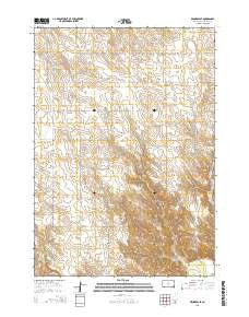Kennebec SE South Dakota Current topographic map, 1:24000 scale, 7.5 X 7.5 Minute, Year 2015