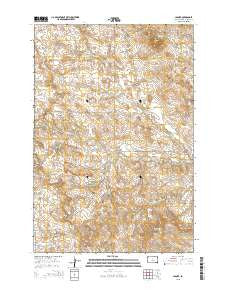 Ladner South Dakota Current topographic map, 1:24000 scale, 7.5 X 7.5 Minute, Year 2015