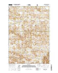 Ladner NE South Dakota Current topographic map, 1:24000 scale, 7.5 X 7.5 Minute, Year 2015