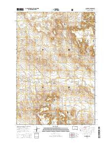 Ladner SE South Dakota Current topographic map, 1:24000 scale, 7.5 X 7.5 Minute, Year 2015