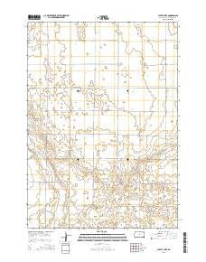 Laffey Lake South Dakota Current topographic map, 1:24000 scale, 7.5 X 7.5 Minute, Year 2015