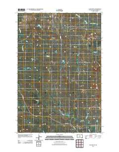 Lahti Butte South Dakota Historical topographic map, 1:24000 scale, 7.5 X 7.5 Minute, Year 2012