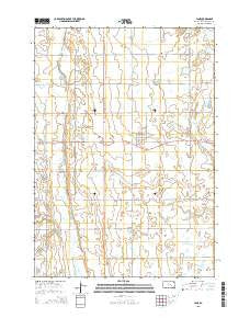 Lane South Dakota Current topographic map, 1:24000 scale, 7.5 X 7.5 Minute, Year 2015