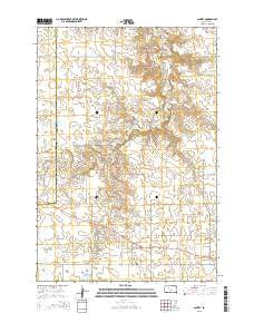 Lantry South Dakota Current topographic map, 1:24000 scale, 7.5 X 7.5 Minute, Year 2015