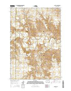 Lantry NW South Dakota Current topographic map, 1:24000 scale, 7.5 X 7.5 Minute, Year 2015