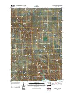 Laundreaux Butte South Dakota Historical topographic map, 1:24000 scale, 7.5 X 7.5 Minute, Year 2012
