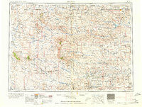 Lemmon South Dakota Historical topographic map, 1:250000 scale, 1 X 2 Degree, Year 1954