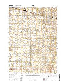 Lennox South Dakota Current topographic map, 1:24000 scale, 7.5 X 7.5 Minute, Year 2015