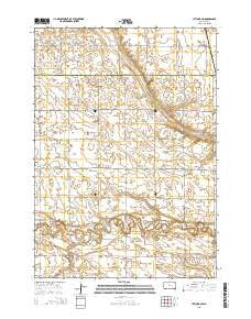 Letcher SW South Dakota Current topographic map, 1:24000 scale, 7.5 X 7.5 Minute, Year 2015