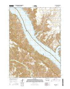 Lucas SE South Dakota Current topographic map, 1:24000 scale, 7.5 X 7.5 Minute, Year 2015
