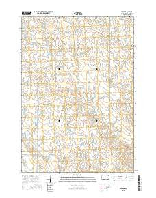 Lucerne South Dakota Current topographic map, 1:24000 scale, 7.5 X 7.5 Minute, Year 2015