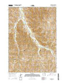 Manderson South Dakota Current topographic map, 1:24000 scale, 7.5 X 7.5 Minute, Year 2015