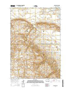 Marlow South Dakota Current topographic map, 1:24000 scale, 7.5 X 7.5 Minute, Year 2015