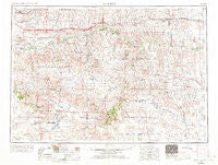 Martin South Dakota Historical topographic map, 1:250000 scale, 1 X 2 Degree, Year 1955
