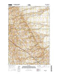 Marvin South Dakota Current topographic map, 1:24000 scale, 7.5 X 7.5 Minute, Year 2015