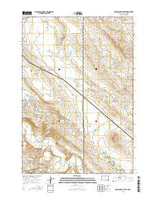 Middle Creek Butte South Dakota Current topographic map, 1:24000 scale, 7.5 X 7.5 Minute, Year 2015