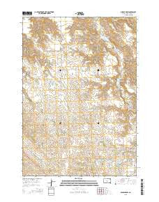 Middle Draw South Dakota Current topographic map, 1:24000 scale, 7.5 X 7.5 Minute, Year 2015
