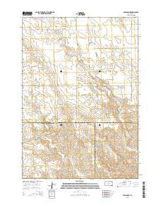 Midland NE South Dakota Current topographic map, 1:24000 scale, 7.5 X 7.5 Minute, Year 2015