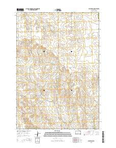 Miller Dam South Dakota Current topographic map, 1:24000 scale, 7.5 X 7.5 Minute, Year 2015