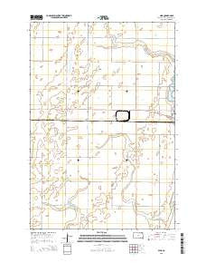 Mina South Dakota Current topographic map, 1:24000 scale, 7.5 X 7.5 Minute, Year 2015