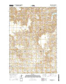 Mission Ridge South Dakota Current topographic map, 1:24000 scale, 7.5 X 7.5 Minute, Year 2015