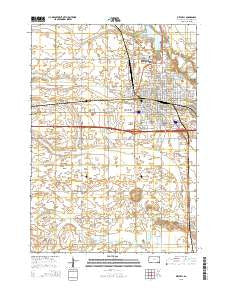 Mitchell South Dakota Current topographic map, 1:24000 scale, 7.5 X 7.5 Minute, Year 2015