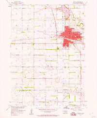 Mitchell South Dakota Historical topographic map, 1:24000 scale, 7.5 X 7.5 Minute, Year 1957
