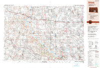 Mitchell South Dakota Historical topographic map, 1:250000 scale, 1 X 2 Degree, Year 1990