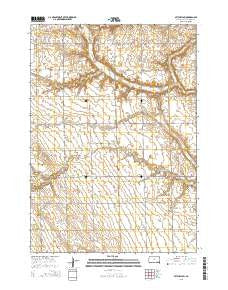 Mitchell SW South Dakota Current topographic map, 1:24000 scale, 7.5 X 7.5 Minute, Year 2015
