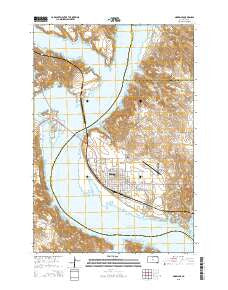 Mobridge South Dakota Current topographic map, 1:24000 scale, 7.5 X 7.5 Minute, Year 2015
