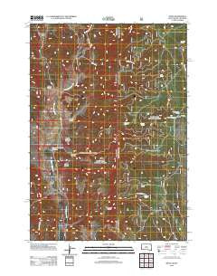 Moon South Dakota Historical topographic map, 1:24000 scale, 7.5 X 7.5 Minute, Year 2012