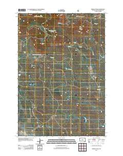Moreau Peak South Dakota Historical topographic map, 1:24000 scale, 7.5 X 7.5 Minute, Year 2012