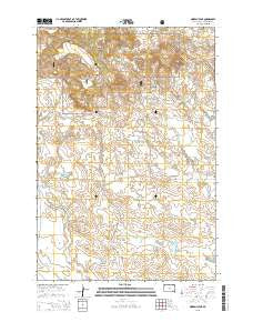 Moreau Peak South Dakota Current topographic map, 1:24000 scale, 7.5 X 7.5 Minute, Year 2015