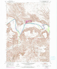 Mouth of Little Dog Creek South Dakota Historical topographic map, 1:24000 scale, 7.5 X 7.5 Minute, Year 1951