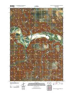Mouth of Little Dog Creek South Dakota Historical topographic map, 1:24000 scale, 7.5 X 7.5 Minute, Year 2012