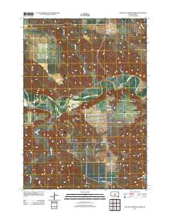 Mouth of Mission Creek South Dakota Historical topographic map, 1:24000 scale, 7.5 X 7.5 Minute, Year 2012