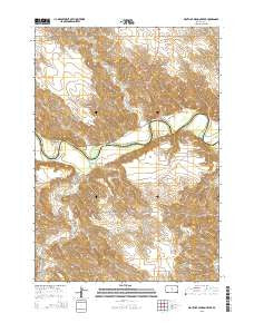 Mouth of Mission Creek South Dakota Current topographic map, 1:24000 scale, 7.5 X 7.5 Minute, Year 2015