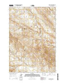 Mud Buttes NW South Dakota Current topographic map, 1:24000 scale, 7.5 X 7.5 Minute, Year 2015