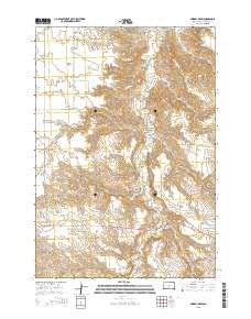 Murray Draw South Dakota Current topographic map, 1:24000 scale, 7.5 X 7.5 Minute, Year 2015