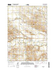 Nisland South Dakota Current topographic map, 1:24000 scale, 7.5 X 7.5 Minute, Year 2015