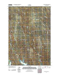 No Heart Creek South Dakota Historical topographic map, 1:24000 scale, 7.5 X 7.5 Minute, Year 2012