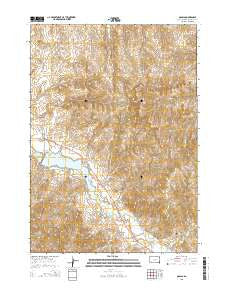 Oglala South Dakota Current topographic map, 1:24000 scale, 7.5 X 7.5 Minute, Year 2015