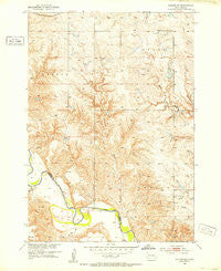 Okaton SE South Dakota Historical topographic map, 1:24000 scale, 7.5 X 7.5 Minute, Year 1951