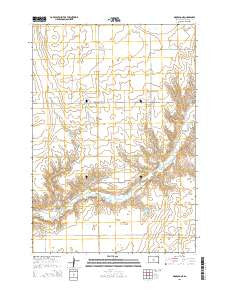 Okobojo NE South Dakota Current topographic map, 1:24000 scale, 7.5 X 7.5 Minute, Year 2015
