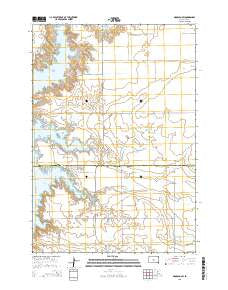 Okobojo SW South Dakota Current topographic map, 1:24000 scale, 7.5 X 7.5 Minute, Year 2015