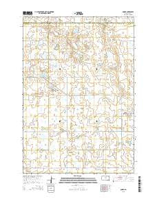 Onaka South Dakota Current topographic map, 1:24000 scale, 7.5 X 7.5 Minute, Year 2015